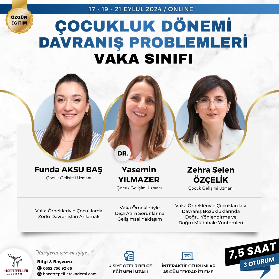 Çocukluk Dönemi Davranış Problemleri Vaka Sınıfı